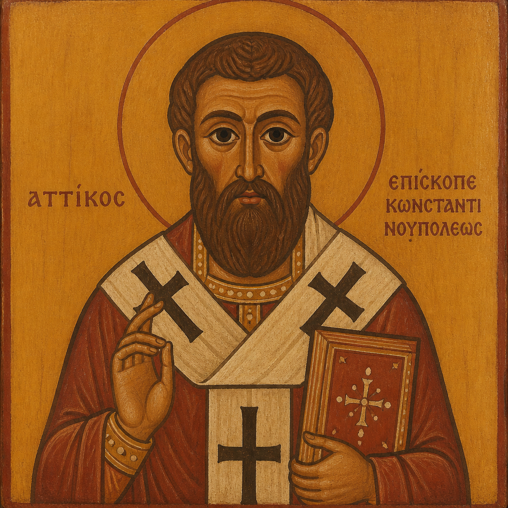 Portrait ou icône de Saint Atticus de Constantinople