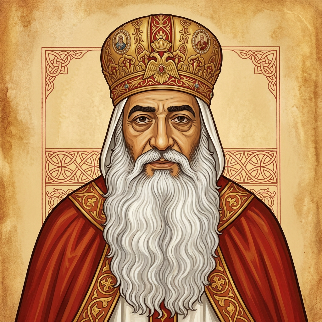 Portrait ou icône de Sa Sainteté Chenouda III