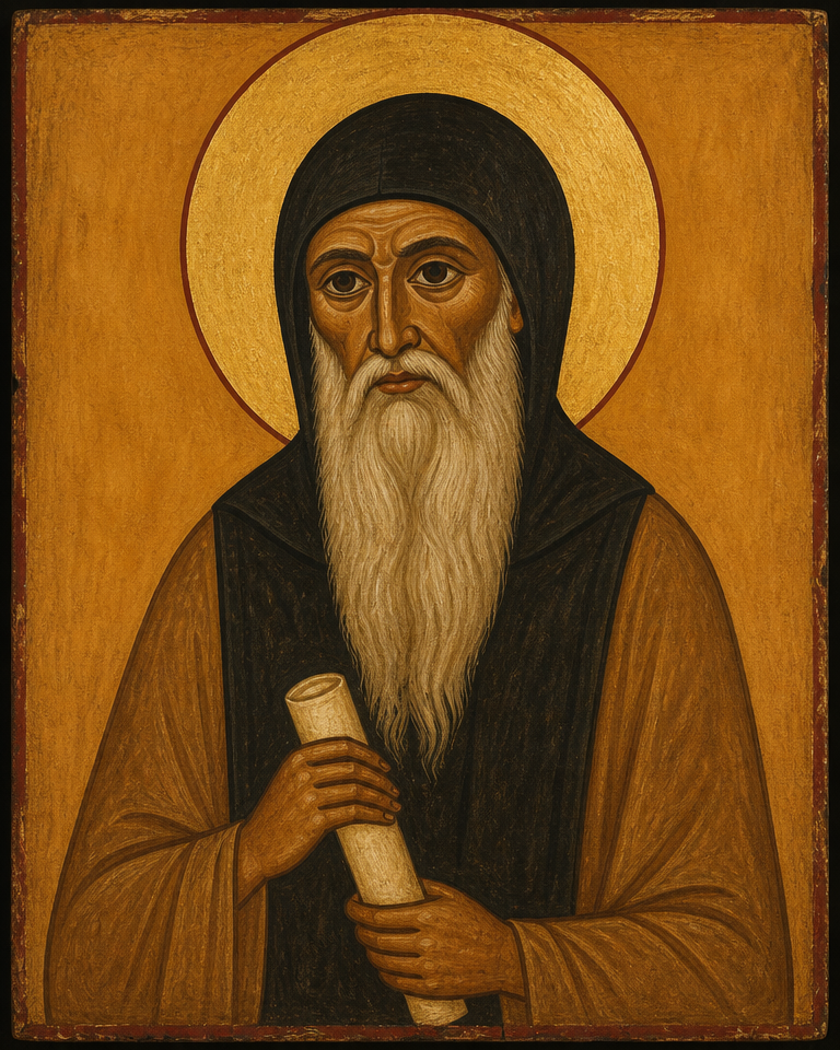 Portrait ou icône de Chenouté l'Archimandrite