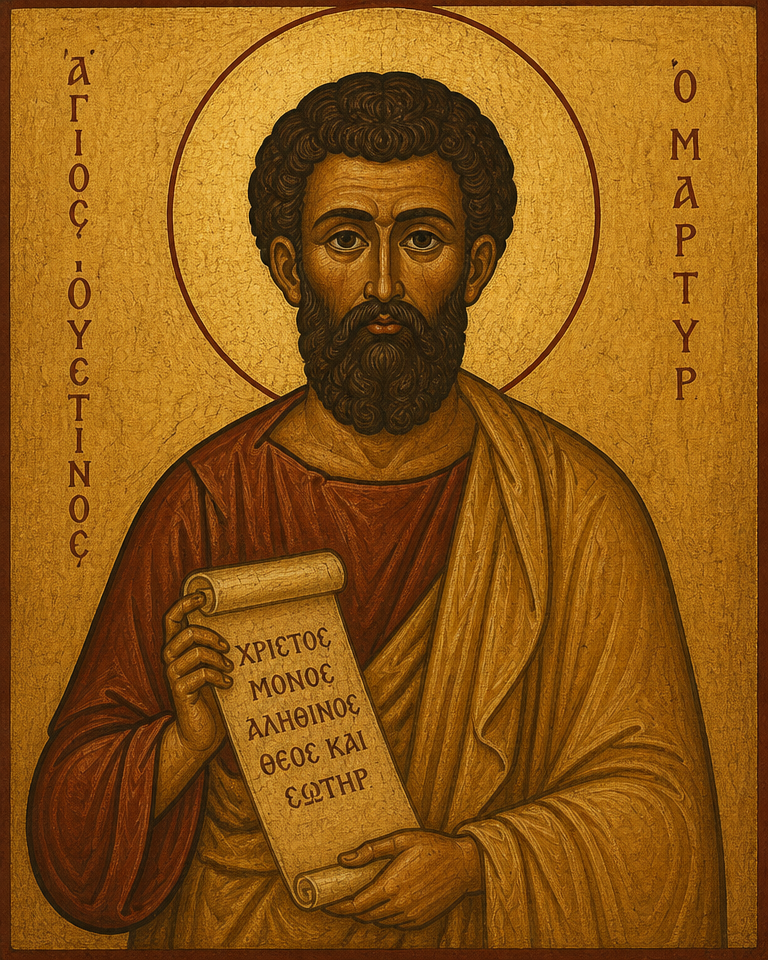 Portrait ou icône de Saint Justin de Naplouse