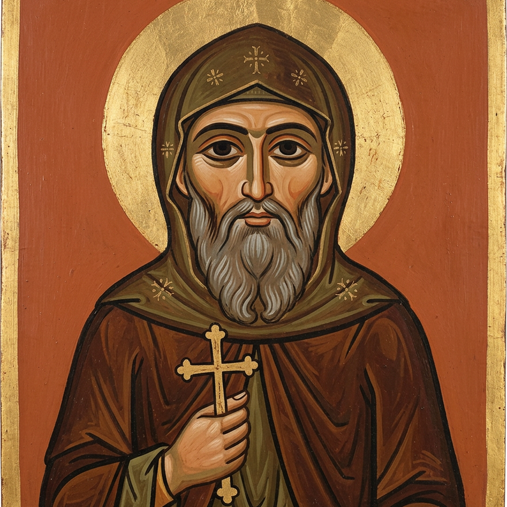 Portrait ou icône de Saint Pacôme le Père des Cénobites